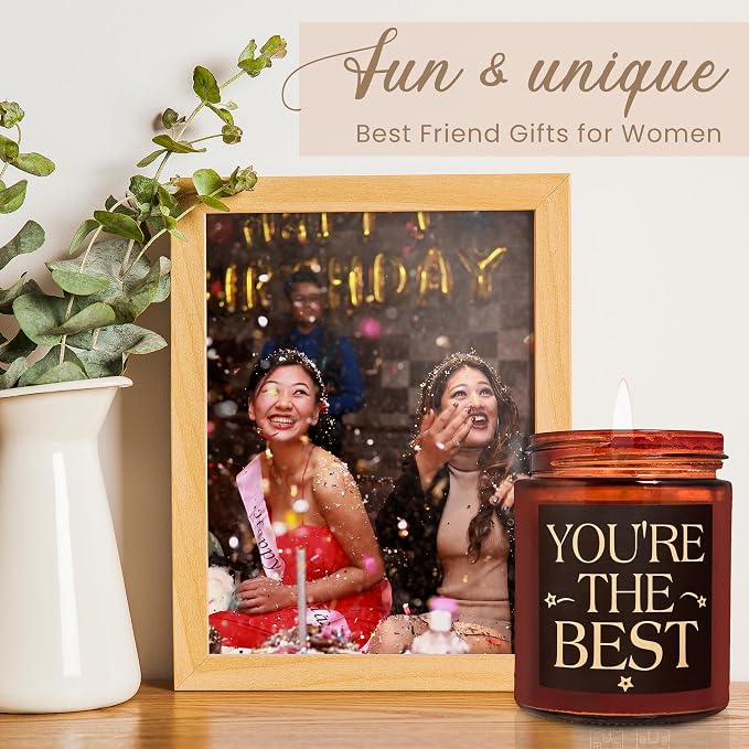 You're The Best Candle - Gifts for Men Dad Husband Boyfriend - Birthday Gifts for Women Sister Daughter Mom - Thank You Candle for Friends Coworker - Natural Soy Wax Scented Candle for Home