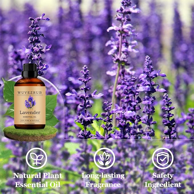 Lavender Essential Oils 60ML, Pure Lavender Essential Oil for Aromatherapy Diffuser - 2 Fl Oz