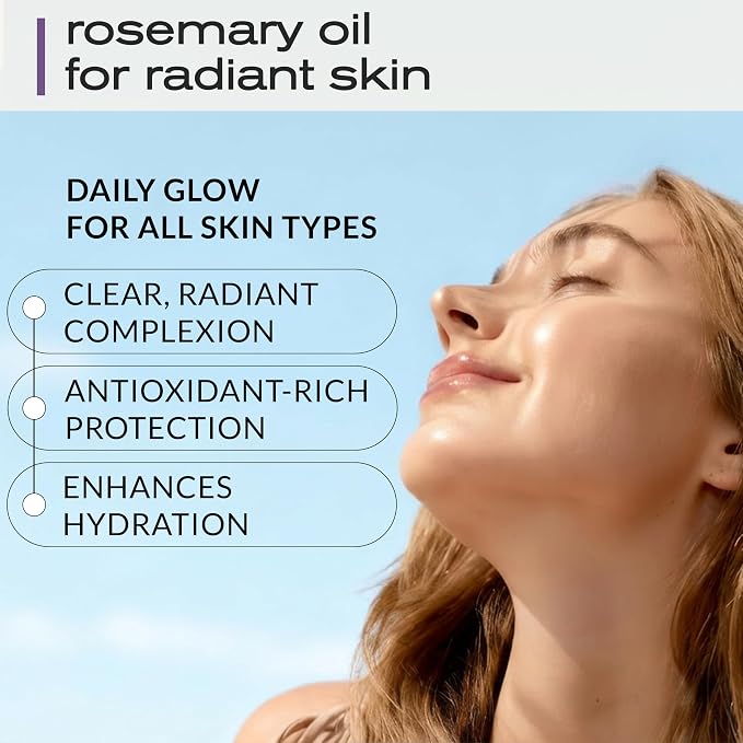 Ella & Eden Organic Rosemary Oil For Hair Growth - 2 Fl Oz, USDA Certified, 100% Pure, Steam-Distilled, USA Made, Hexane-Free - Rosemary Essential Oil for Skin, Aromatherapy - Glass Bottle