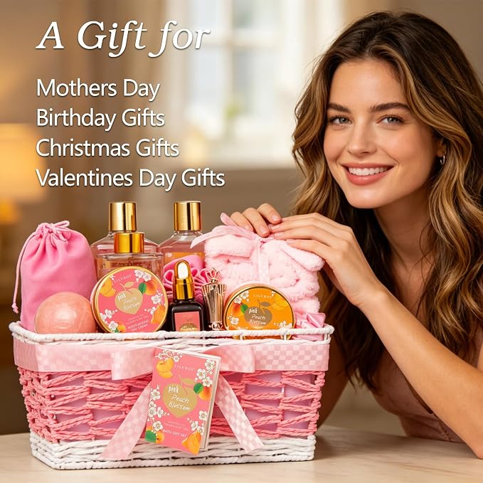 Gifts for Women, Gift for Birthday, Gift Basket for Mom - 23Piece Bath and Body Gift Baskets Set, Spa Gift Baskets for Women, Gift Sets | Gift for Mothers Day, Christmas, Holiday, Valentines Day