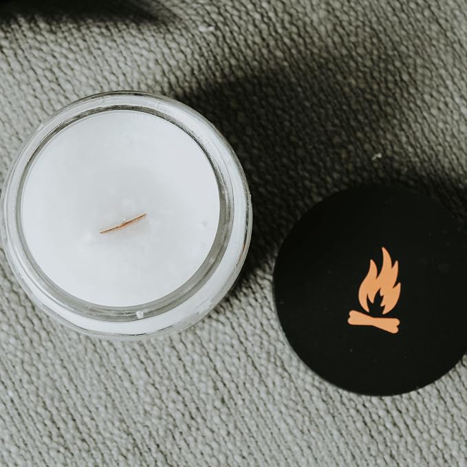 Krackle Candle | Sweetgrass | 16 oz Scented Candle with Natural Crackling Wooden Wick | Poured in the USA | Vanilla & Sugarcane Fragrance