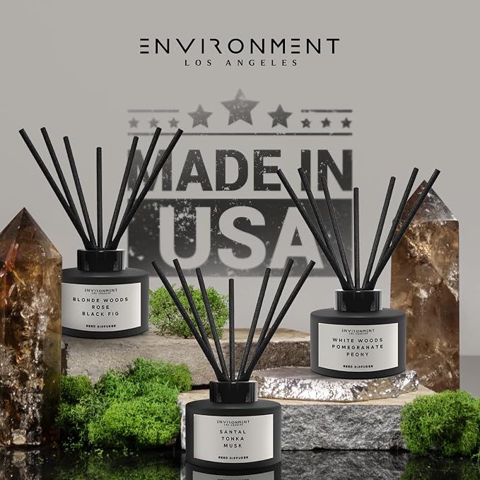 Environment Inspired by 5-Star Resort WSTN Reed Diffuser, 200ml Luxury Scented Aromatherapy (White Tea | Cedar | Aloe Vera) Reed Diffusers for Home, Diffusing Oil Fragrance, Home Fragrance Products