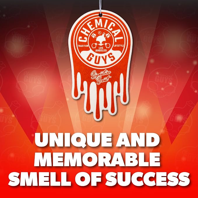 Chemical Guys Car Fresheners, Hanging Air Fresheners - Signature Scent for Cars, Trucks, SUVs, RVs, Home, Office, Work, Dorm Room, & More - 12 Pack
