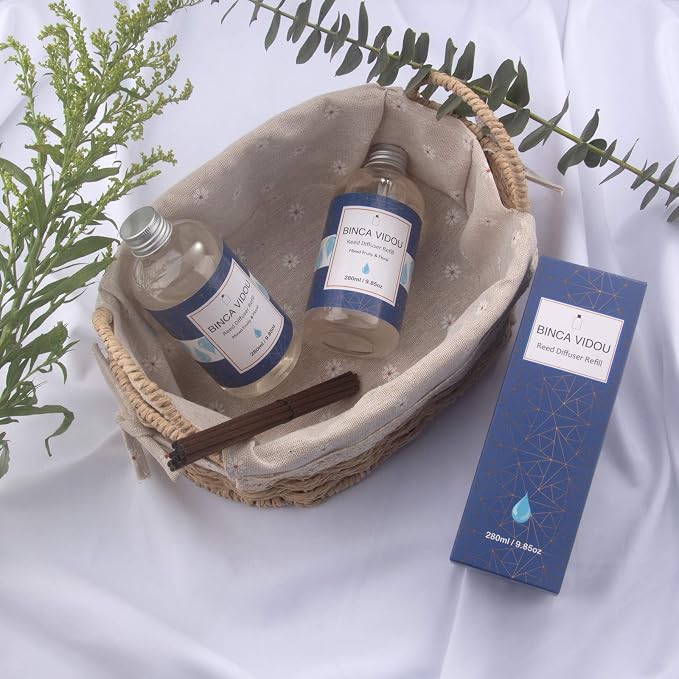 Mixed Fruity & Floral Reed Diffuser and Reed Diffuser Oil Refill Bundle
