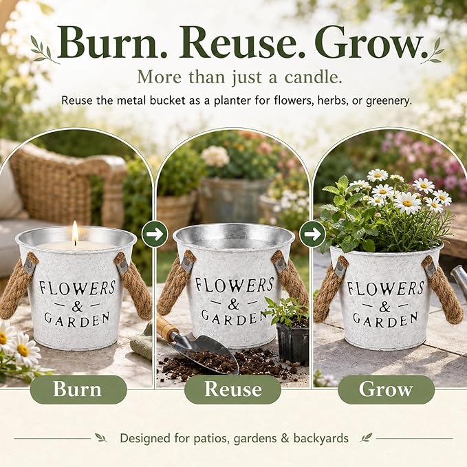 Citronella Candles Outdoor, 50oz Citronella Candle for Patio, Garden, Yard, Balcony Backyard & Camping,Total 300Hours Burning Large Summer Outdoor Candles 4 Pack