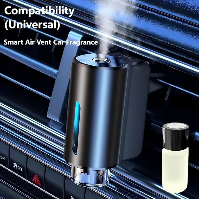 Car Air Freshener Refills–Set of 10 (10 ml each), Universal Fit for Air Vent Smart Car Fresheners(Cologne+Ocean+Vanilla+Lavender+Cocoa+Icy fresh+Rose+lemon+Golden Pear+Shangri-La)
