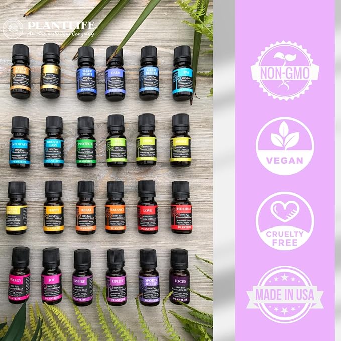 Plantlife Calm Aromatherapy Essential Oil Blend - Straight from The Plant 100% Pure Therapeutic Grade - No Additives or Fillers - Made in California 10 ml