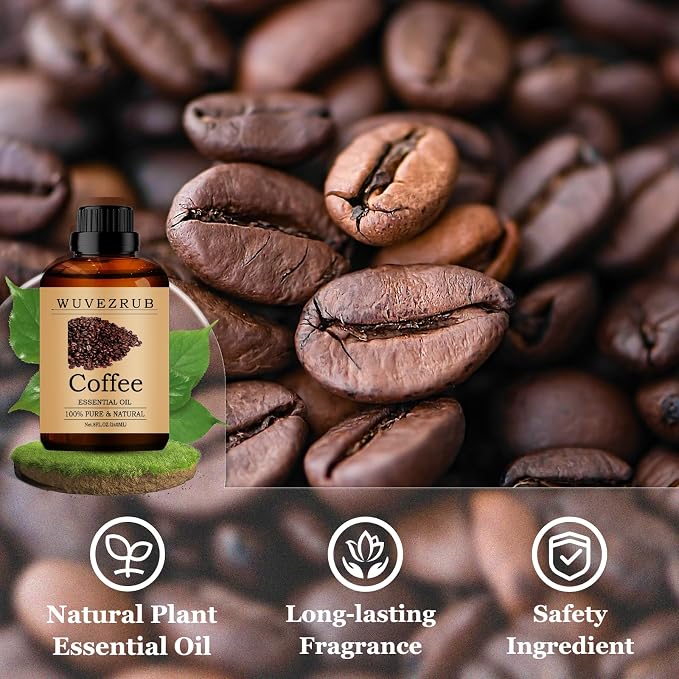 Coffee Essential Oils 240ML, Pure Coffee Essential Oil for Aromatherapy Diffuser - 8 Fl Oz