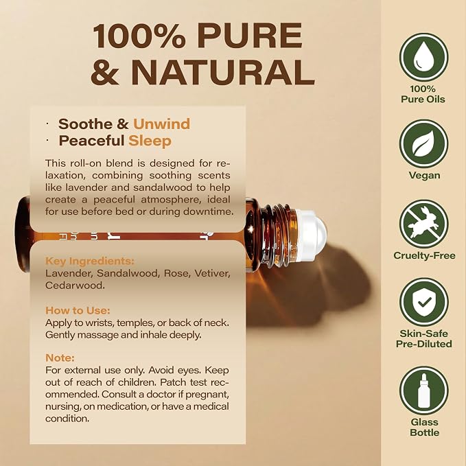 Slema Essential Oil，Dusk Essential Oil Blends by 10ml Essential Oils - 100% Pure Therapeutic Grade, Helps Create a Focused Atmosphere for Work & Study (Lavender)