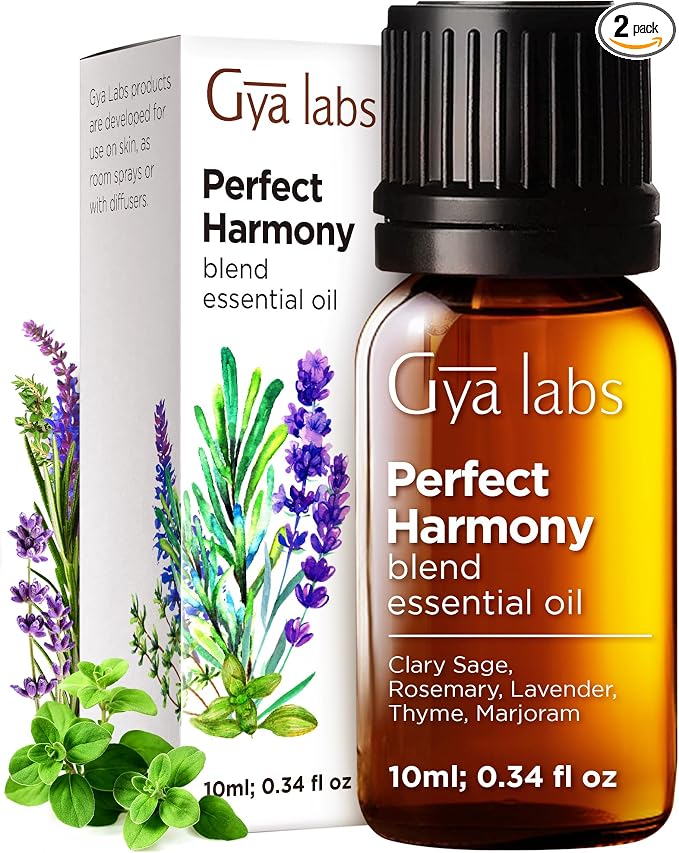 Gya Labs Perfect Harmony Essential Oils Blends - 0.34 Fl Oz - for Diffuser, Home, Humidifier, Aromatherapy and DIY Candle Making Scents