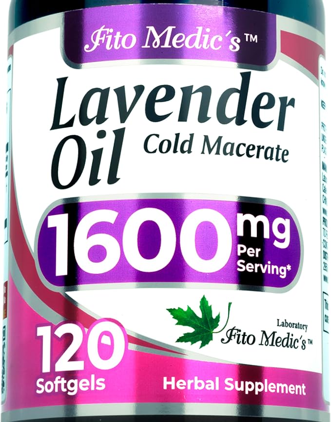 FITO MEDIC'S Lab | Lavender Pills |120 Soft gels | 1600 mg | Better Absorption | Lavender Extract | Lavanda Oil
