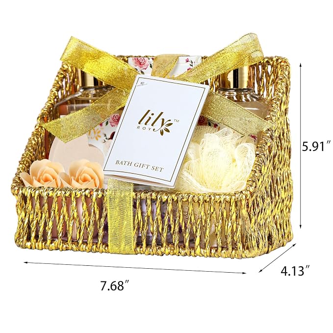 Gifts for Women, Birthday Gift - 9 Pcs Bath and Body Gift Basket Set Spa Gift Basket Set for Women, Gift Set | Perfect Christmas, Valentines Day Gifts for Her, Mothers Day Gift Basket for Mom