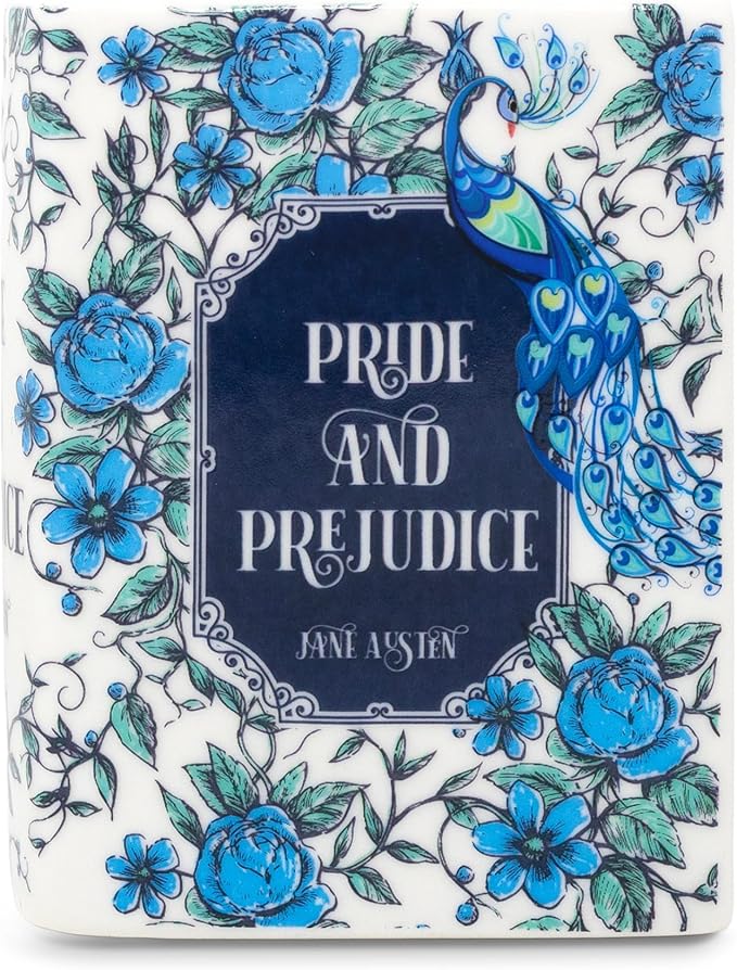 Steel Mill & Co Novelty Shaped Book Theme Scented Candle, 5 oz Candle with Sweet Citrus Notes of Bergamot and Moss, Unique Gift for Book Lovers (Pride and Prejudice)
