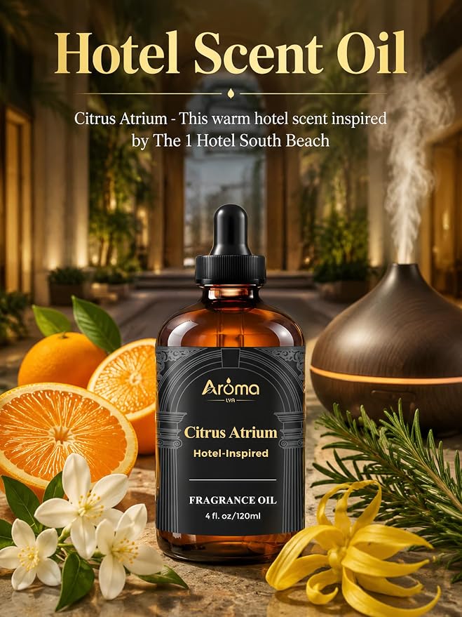 Citrus Atrium — A Hotel-Inspired Diffuser Oil, Inspired by The 1 Hotel Miami Scent - My Way Diffuser Oil Fragrance Oil for Ultrasonic and Waterless Diffusers and Crafting