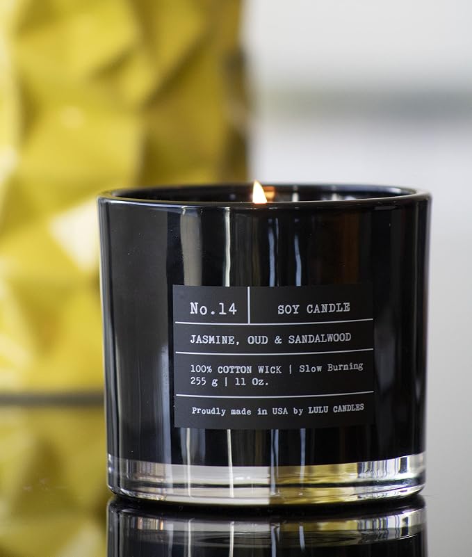 Lulu Candles | Tobacco, Spice & Vanilla | Luxury Scented Soy Jar Candle | Hand Poured in The USA | Highly Scented & Long Lasting |11 Oz.