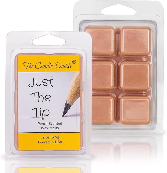 Just The Tip - #2 Pencil Scented Wax Melts - 1 Pack - 2 Ounces - 6 Cubes - Poured in USA