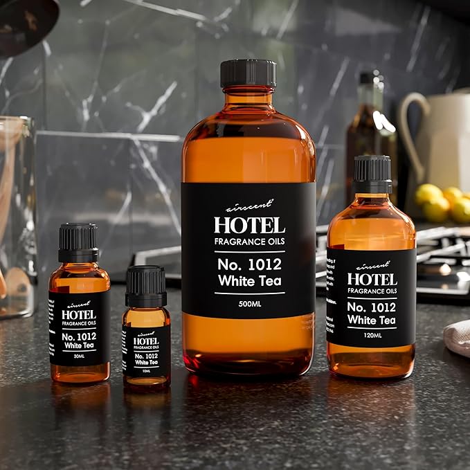 AirScent Hotel Diffuser Oil No. 1012 Inspired by The White Tea Hotel Scent - Premium Fragrance Oil for Ultrasonic and Waterless Diffusers and Crafting - 120 mL, 4 fl oz Bottle