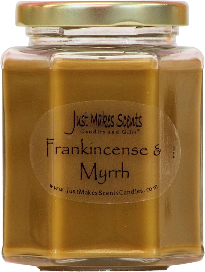 Frankincense & Myrrh Scented Blended Soy Candle (8 oz)