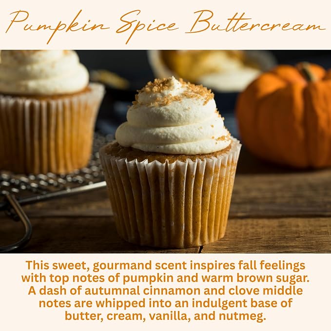Wickless Pumpkin Spice Scented Candles for Candle Warmer Lamp, Many Scents to Choose, 100% Non-Toxic Soy Wax, Candle Melts for Warming Plate, Handmade in The USA (Pumpkin Spice Buttercream)