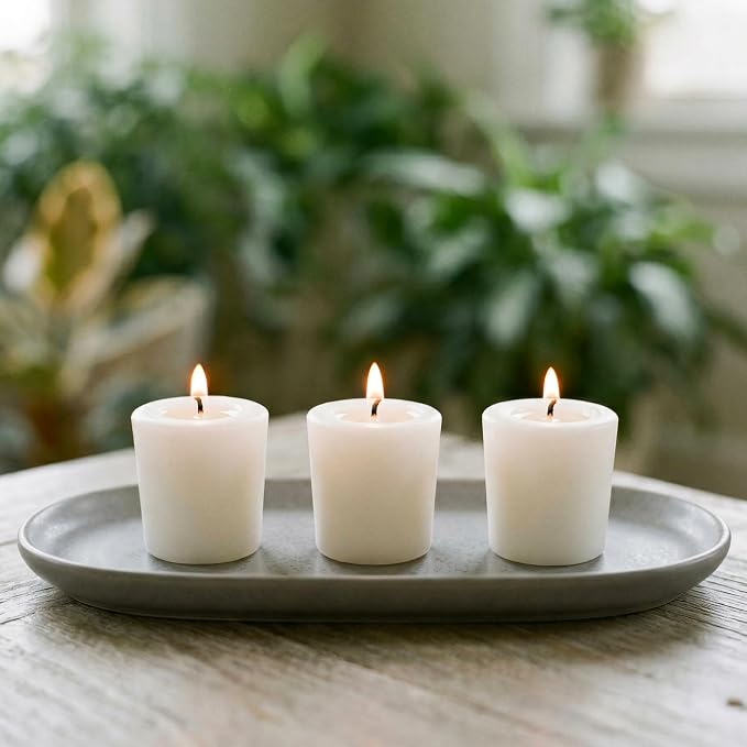 Aroma Naturals Votive Candles with White, Patchouli and Frankincense, Meditation, 6 Count