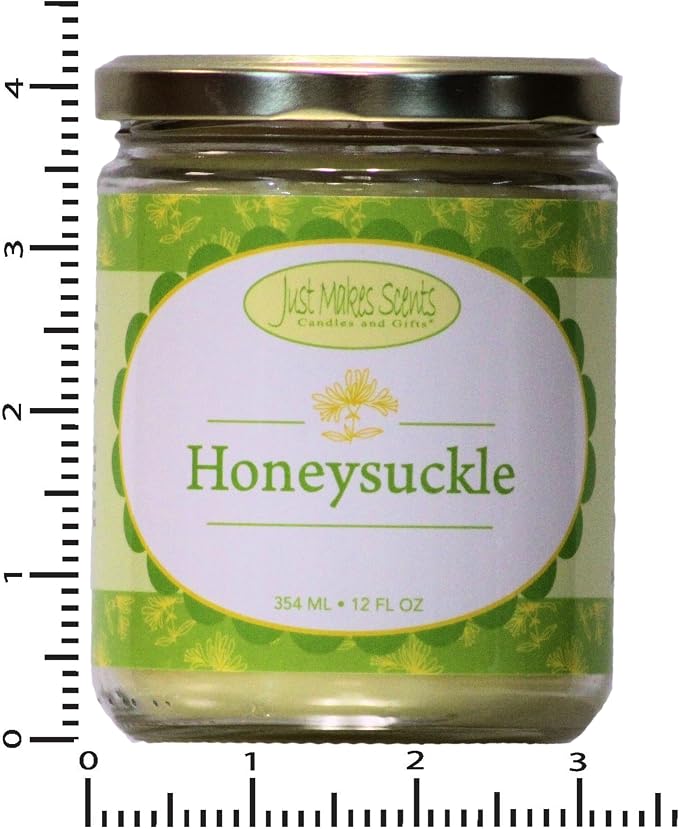 Honeysuckle Scented Blended Soy Candle | Hand Poured Spring Candles | Made in The USA by by Just Makes Scents Candles & Gifts (12 oz)