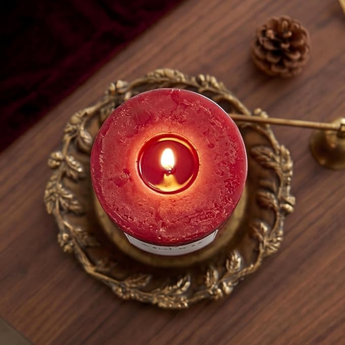 Aroma Naturals Holiday Orange, Clove and Cinnamon Essential Oil Scented Pillar Candle, Warm Spice, 2.5 inch x 4 inch