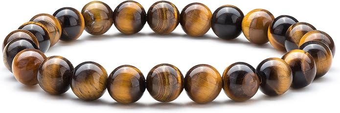 Men Women 8mm Natural Stone Lava Rock Diffuser Bracelet Elastic Yoga Agate Beads Bracelet Bangle