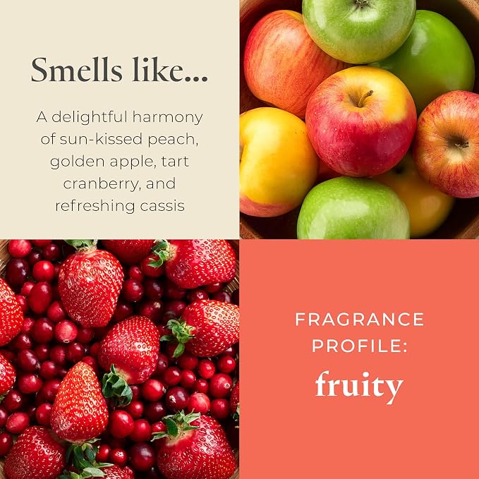 PartyLite Iced Snowberries Escential Jar™ Candle, Scented with Apple, Cranberry, Strawberry, Vanilla & Musk, 7.75oz 1-Wick Reusable Glass Jar, 50-Hour Burn, Aromatherapy Home Fragrance