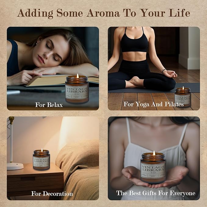 Book Lover Candles, Book Lovers Gift Ideas, Candle for Women, Reading Gifts, Birthday Gifts, Holiday, Scented Candles for Men, Women, Librarian