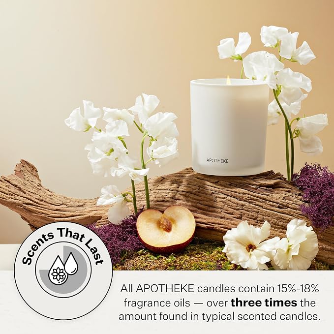 Apotheke Signature Scented Candles for Home, Fig and Olive Leaf