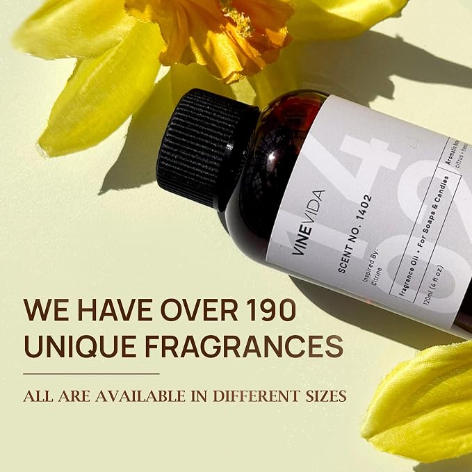 VINEVIDA Scent NO. 1307 Fragrance Oil - 120mL (4oz) - Inspired by: Mousse De Chene 30 Fragrance Oil for Candle Making - Made in USA Candle Scents Scents for Soap Making