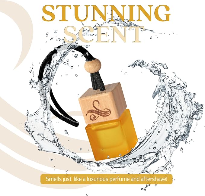 Inspired by One Million Car Air Freshener for Men | Long Lasting Luxury Diffuser | Automotive Scent Perfume | Vent Clip Auto Air Freshener | Odour Eliminator Technology | Masculine Diffuser Scents 8ml
