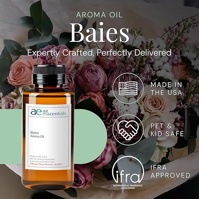 Baies Aroma Oil, Essential Oils Blend for Diffusers & Scent Machines, Floral Bouquet with Blackcurrant & Citrus Accents, Aromatherapy, Cold Air Diffuser Compatible, 300 mL