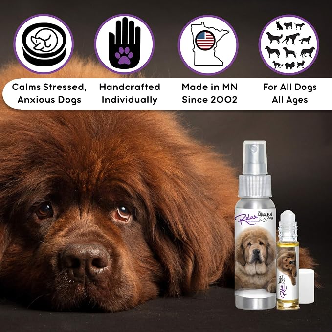 The Blissful Dog Tibetan Mastiff Relax Dog Aromatherapy Spray for Your Dog's Anxiety