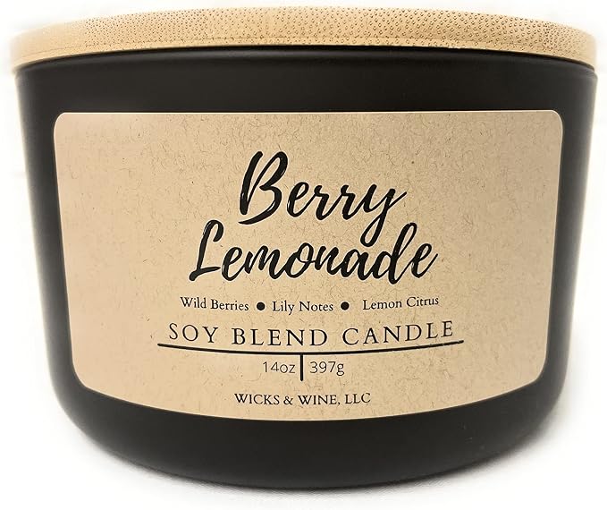 Wicks & Wine Candle (Berry Lemonade)