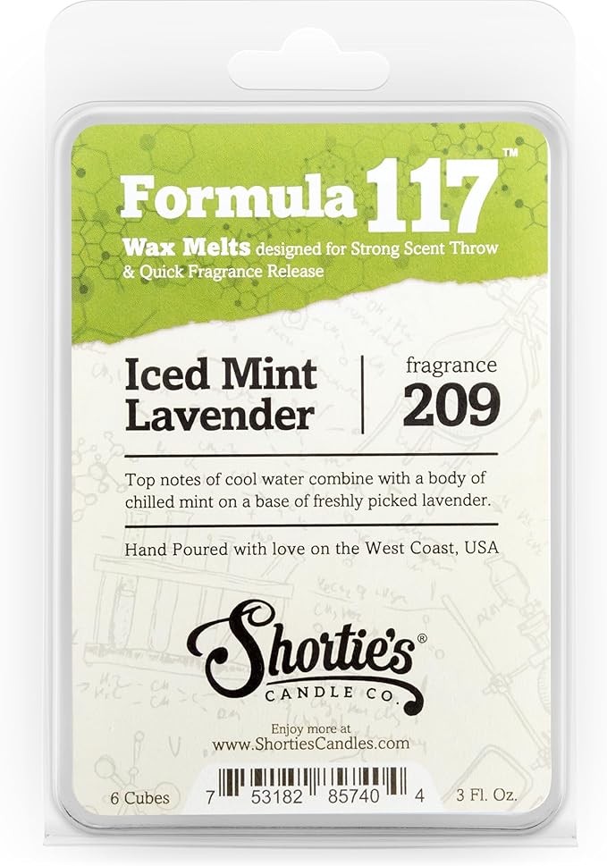 Shortie's Candle Company Fresh & Clean Premium Wax Melts Variety 3 Pack - 9 Oz., Strong & Long Lasting, Non-Toxic - Made with Essential & Natural Oils - Formula 117