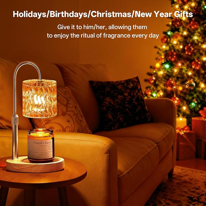 Homelist Candle Warmer Lamp with Timer, Height Adjustable Candle Lamp, Home Decor, Wax Melt Warmer for Birthday Chrismas Holiday Gifts for Mom, Women, Sister