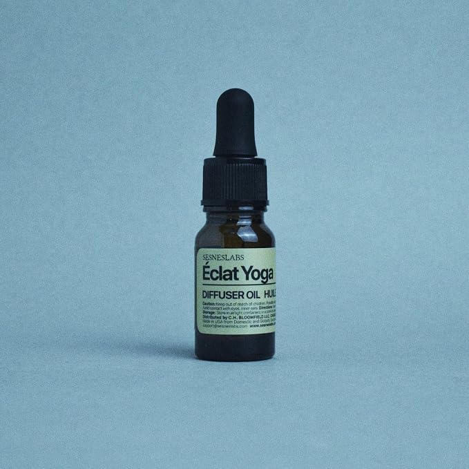 sesneslabs Éclat Yoga Diffuser Oil, Cosmopolitan Yoga Selection,Italian Lemon/Bergamot, Pear, Basil, Ginger Flower, Musk Essential Oils Blend for Ultrasonic Diffuser (.33 oz/10 ml)