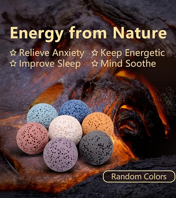 INFUSEU Essential Oil Diffuser Dangling Earrings with 14pcs Lava Rock Stones for Women Aromatherapy Jewelry Unique Gifts