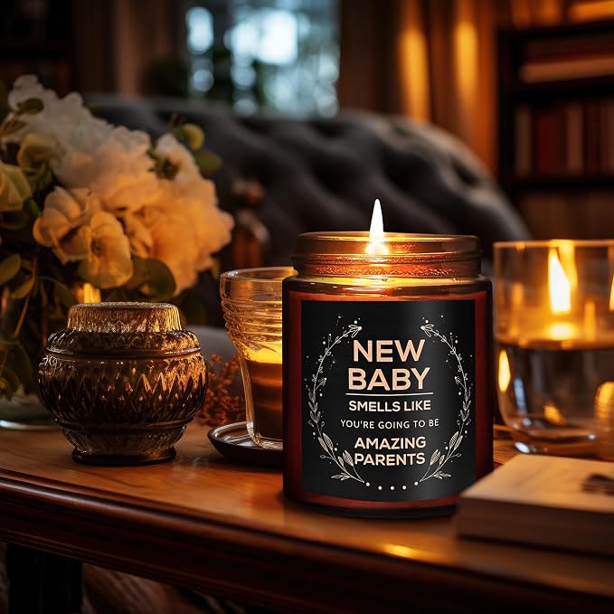 Gender Reveal Gifts for Parents to Be - Relaxing Candles for First Time Moms Dad to Be - New Parents Gifts for Couples - Valentines Congratulations 1st Baby Pregnant Mommy First Mothers Day