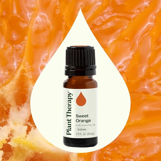 Plant Therapy Sweet Orange Essential Oil, 10 mL (1/3 oz), 100% Pure and Undiluted, Natural Aromatherapy, Great for Diffusers and DIY Skincare
