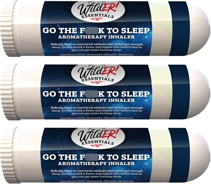 Wilder Essentials 3 Pack of Go The F to Sleep Aromatherapy Nasal Inhalers Essential Oils to Help with Relaxation and Sleep