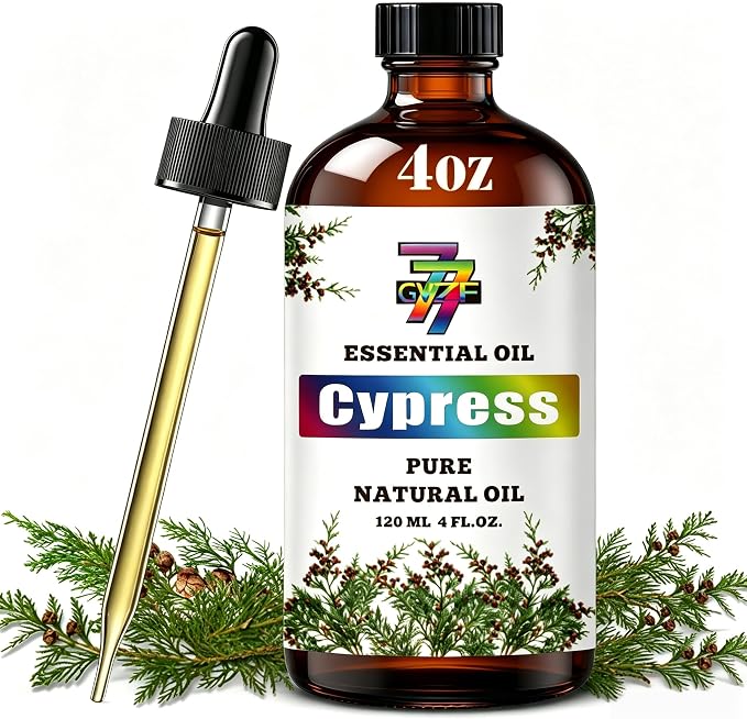 Cypress Essential Oil 4fl oz Diffuser DIY Candle Soap | Aroma; Natural; Humidifier Safe; Home; Yoga; Massage; Gift; Woody Scent; Cleaning; Steam Distilled; Multipurpose; Relaxing