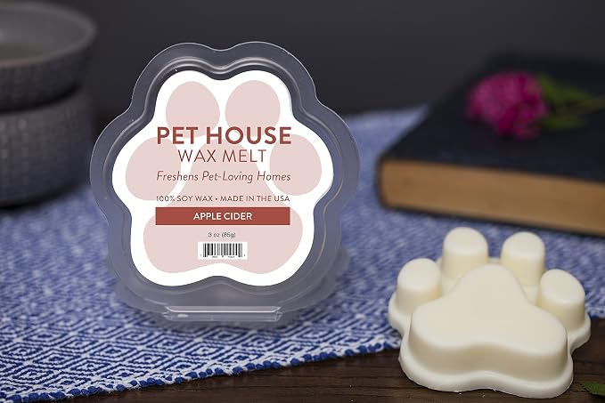 One Fur All Pet House Scented Wax Melts for Warmer - Long-Lasting Pet Friendly Plant Based Soy Wax Melts - Apple Cider Pack of 4