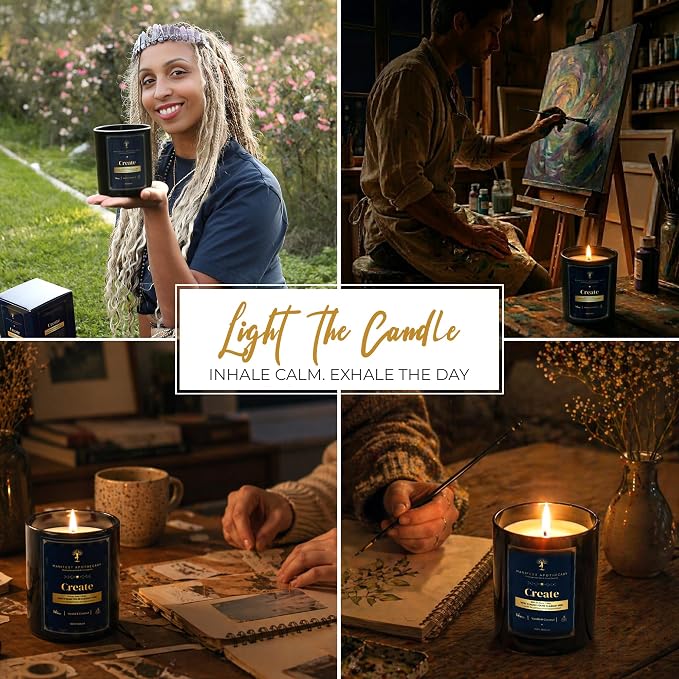 Healing Remedies & Ritual Supplies - Manifestation Candles - for Inspiration and Imagination - Blue (Create)