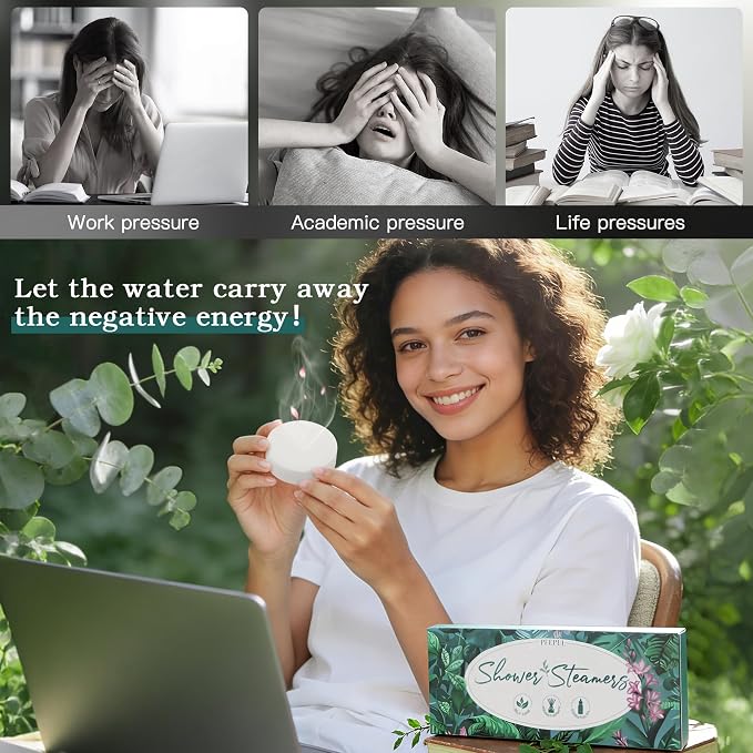 Shower Steamers Aromatherapy Birthday Gifts for Women - 10 Pack,Gifts for Wife Mothers Daughter Sister Stress Relief & Deep Relaxation Self Care Home Spa Essential