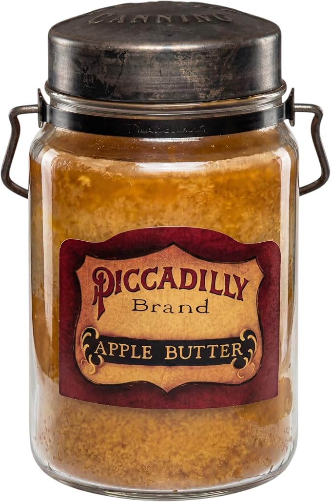 McCall’s Candles | Apple Butter | 26 oz Scented Candle | USA-Poured | Vintage Rustic Jar with Carrying Handle | Sweet & Tart Spiced Apple Fragrance