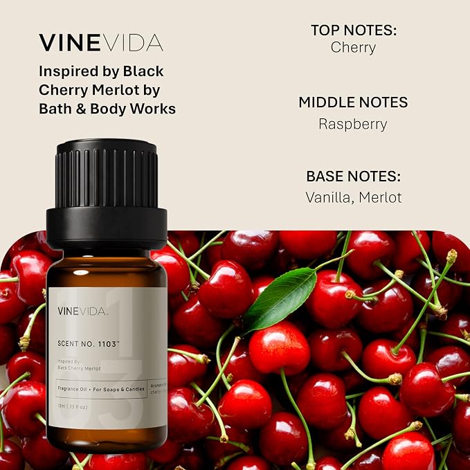 VINEVIDA Scent No.1103-0.33oz Natural Fragrance Oil for Candle & Soap Making - Made in USA