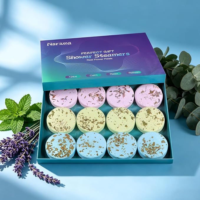 Shower Steamers Aromatherapy Birthday Gifts for Women-12 Pack Mothers Day Gifts,Gifts for Grandma,Wife,Mothers,Stress Relief and Relaxation Gifts for Women and Men