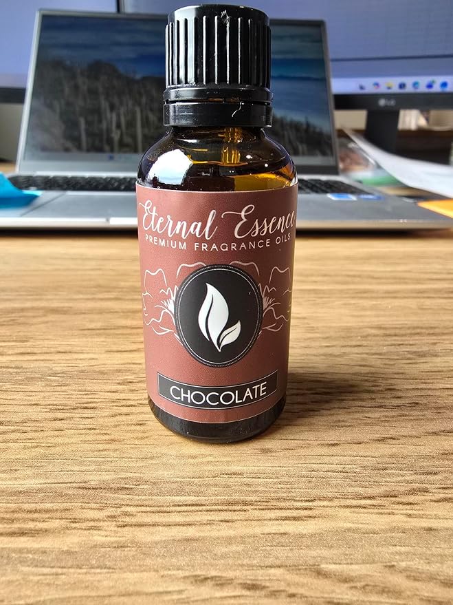 Eternal Essence Oils Chocolate Premium Grade Fragrance Oil - Vegan Fragrance Oil in Safe Amber Glass - All Phthalate Free Scented Oil Perfect for Candles, Soaps, Air Fresheners and More (30 ml)